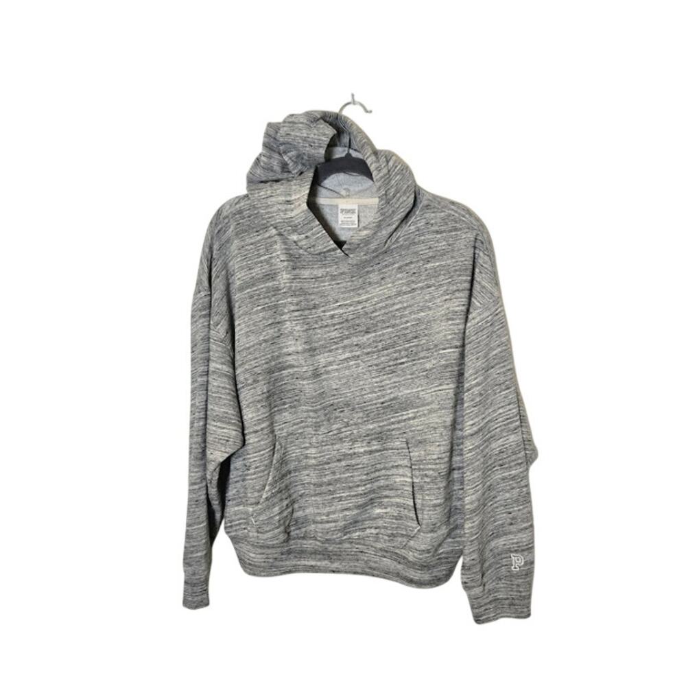 PINK Victoria's Secret Women's Hooded Sweatshirt Size Medium Gray Pockets